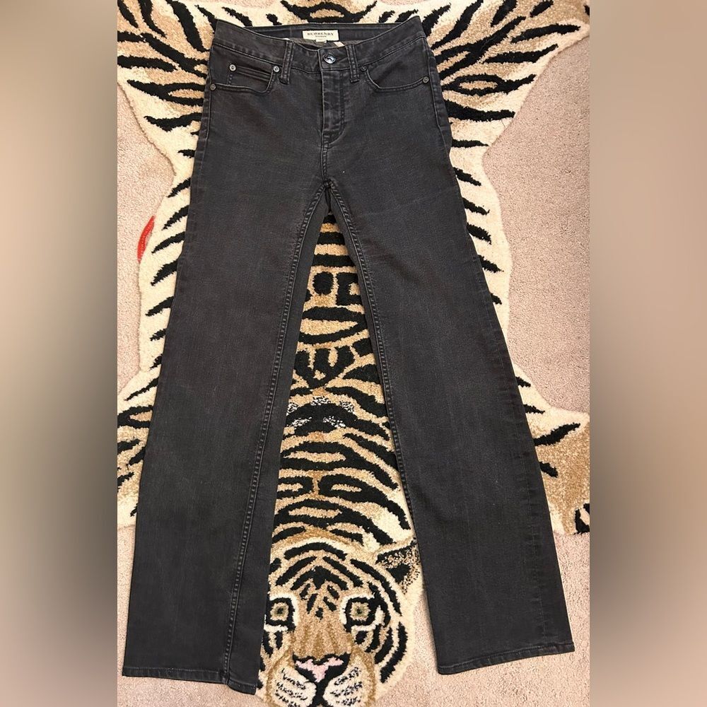 BURBERRY London womens 'Blangdon' Black Boot Cut Jeans Sz 26